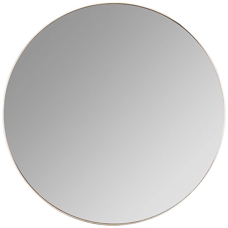 Image 2 Cooper Classics Franco Glossy Gold 33 3/4" Round Wall Mirror