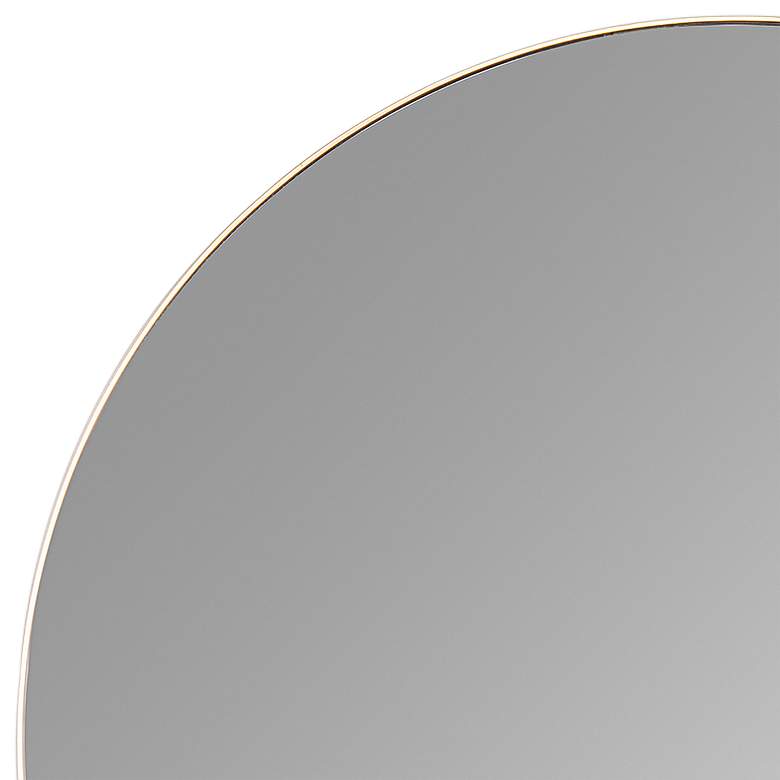 Image 3 Cooper Classics Franco Glossy Gold 33 3/4" Round Wall Mirror more views
