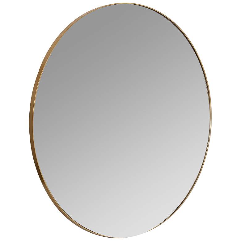 Image 5 Cooper Classics Franco Glossy Gold 33 3/4" Round Wall Mirror more views