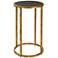 Cooper Classics Glendale Gold Leaf Leather Top Side Table