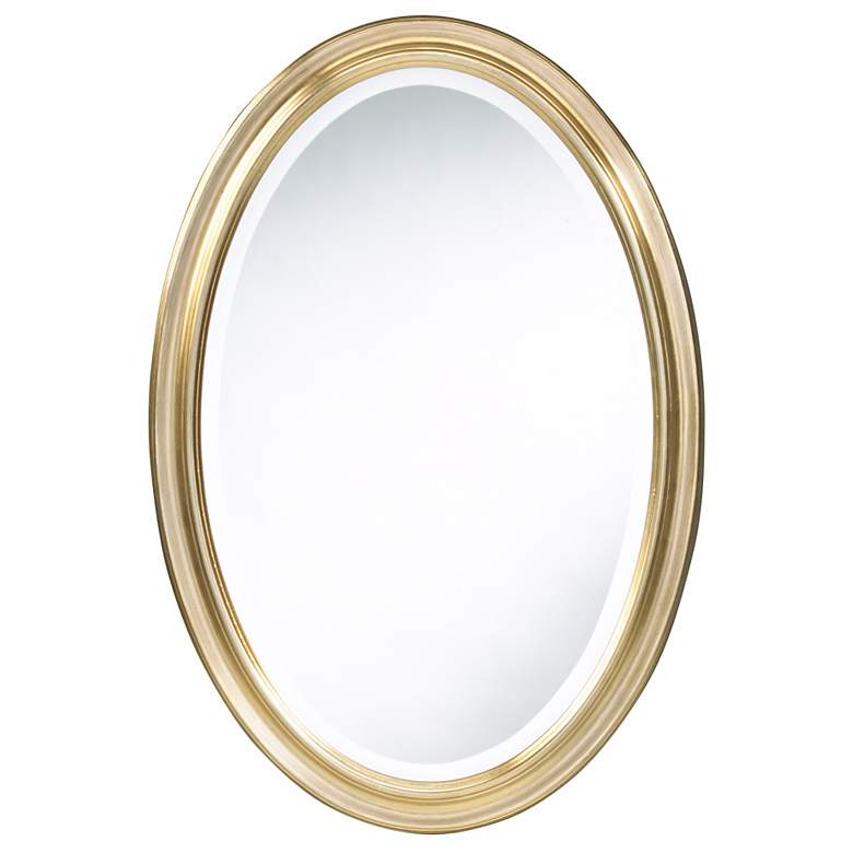 Image 1 Cooper Classics Gold Blake 31 1/2" High Oval Wall Mirror