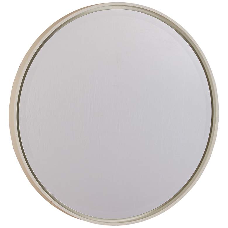 Image 1 Cooper Classics Hadly Glossy White 30 inch Round Wall Mirror