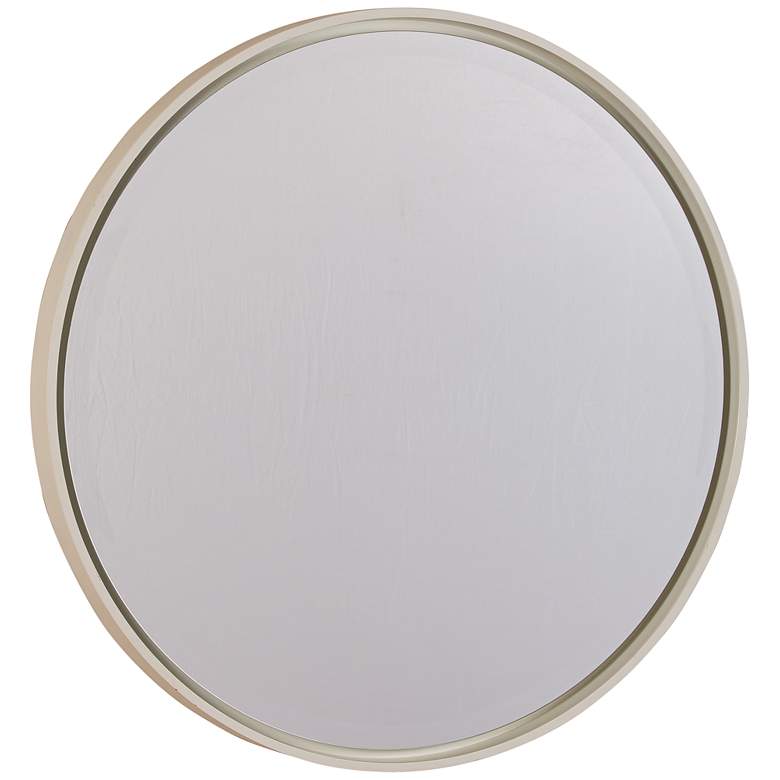 Image 1 Cooper Classics Hadly Glossy White 30" Round Wall Mirror