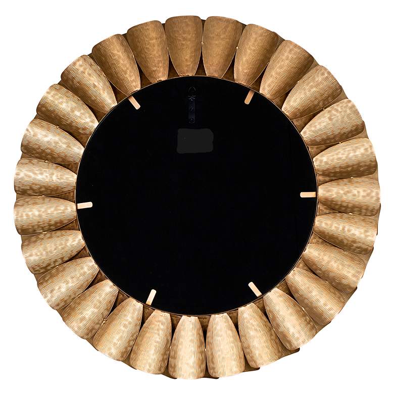 Image 3 Cooper Classics Harlow Metallic Gold 36" Round Wall Mirror more views