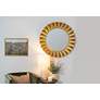4_Cooper Classics Harlow Metallic Gold 36" Round Wall Mirror more views