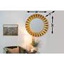 7_Cooper Classics Harlow Metallic Gold 36" Round Wall Mirror more views