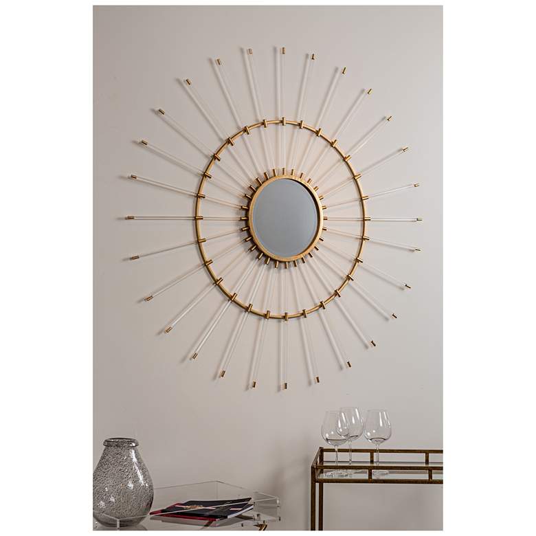 Image 1 Cooper Classics Helios Acrylic 51 1/4" Round Wall Mirror
