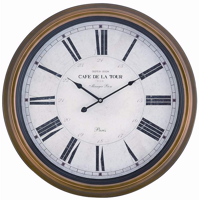 Image 1 Cooper Classics Henley 24 1/2 inch Wide Wall Clock