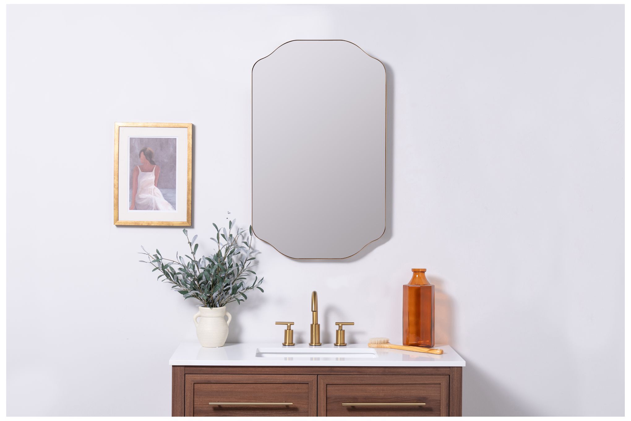 Image 2 Cooper Classics Henry Gold 21" x 34" Rectangular Wall Mirror more views