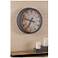 Cooper Classics Industrial Aged Gray 22" Round Wall Clock