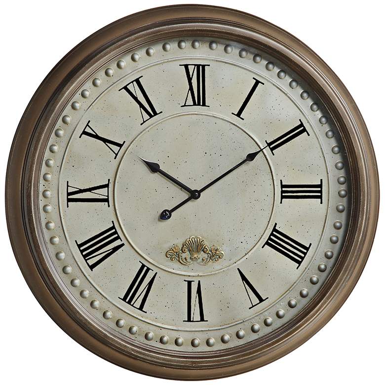 Image 1 Cooper Classics James 24 inch Round Wall Clock