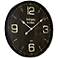Cooper Classics Jedrak Aged Black 23 3/4" Round Wall Clock