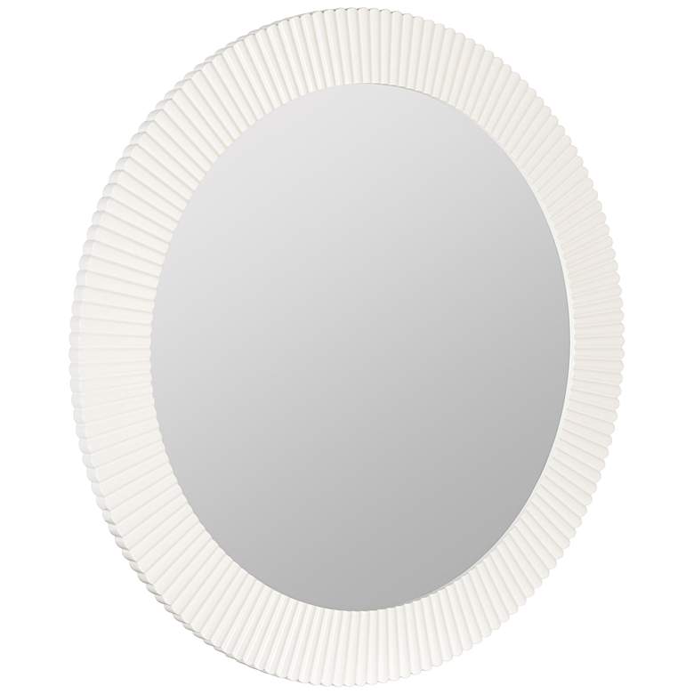 Image 5 Cooper Classics Josia Glossy White 36" Round Wall Mirror more views