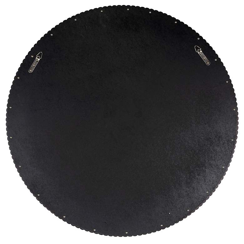 Image 6 Cooper Classics Josia Glossy White 36" Round Wall Mirror more views