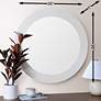 7_Cooper Classics Josia Glossy White 36" Round Wall Mirror more views