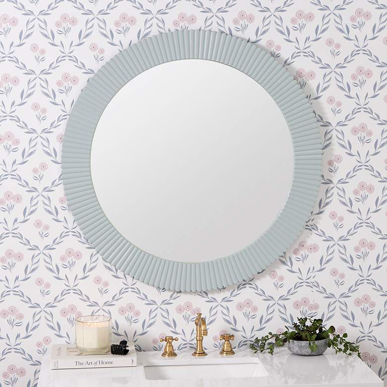 Image 5 Cooper Classics Josia Iceberg 36" Round Wall Mirror more views