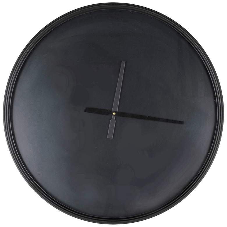 Image 1 Cooper Classics Kellyn Matte Black 26" Round Wall Clock