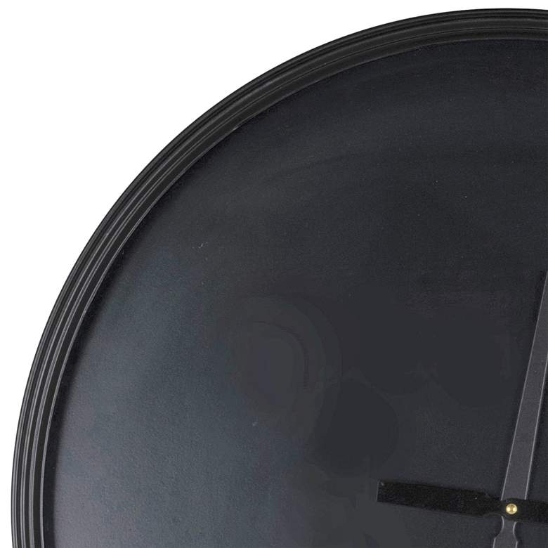 Image 2 Cooper Classics Kellyn Matte Black 26 inch Round Wall Clock more views