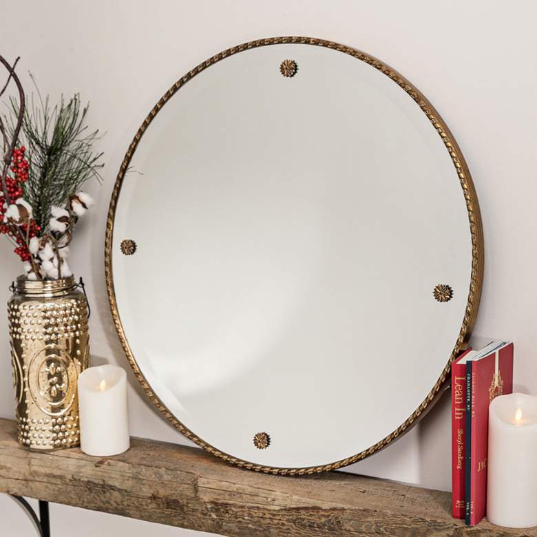 Image 1 Cooper Classics Keynes 29" Round Decorative Wall Mirror