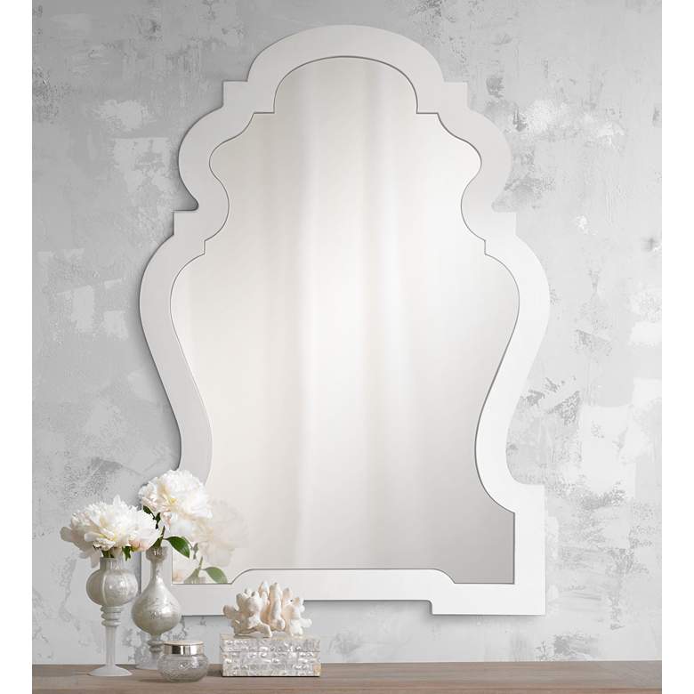 Image 1 Cooper Classics Lawson White 26 inch x 38 inch Wall Mirror