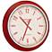 Cooper Classics Layla Red 26" Round Wall Clock