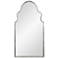 Cooper Classics Leighton 37 1/2" High Arch Top Silver Leaf Wall Mirror