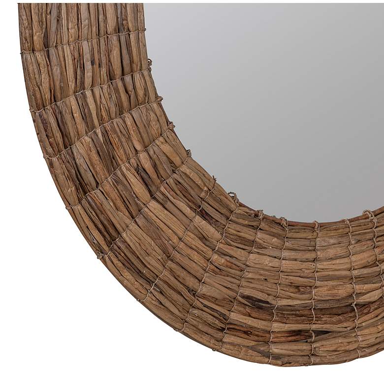 Image 3 Cooper Classics Lori Natural 35 1/2" Round Wall Mirror more views