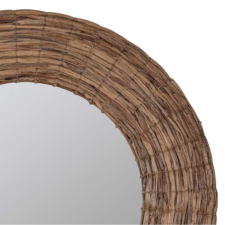 Image 4 Cooper Classics Lori Natural 35 1/2" Round Wall Mirror more views