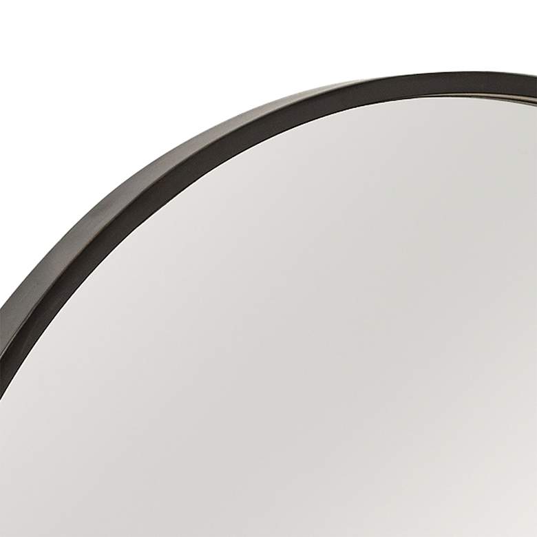 Image 2 Cooper Classics Luna Black Matte 30 inch Round Wall Mirror more views