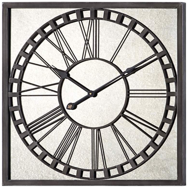 Image 1 Cooper Classics Lydia Metal and Glass 25 inch Square Clock
