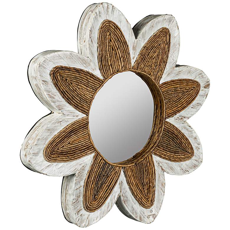 Image 1 Cooper Classics Maiden Floral 23 3/4 inch Round Wall Mirror