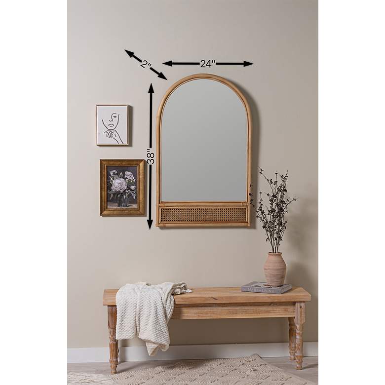 Image 7 Cooper Classics Milena Natural 24 inch x 38 inch Wall Mirror more views