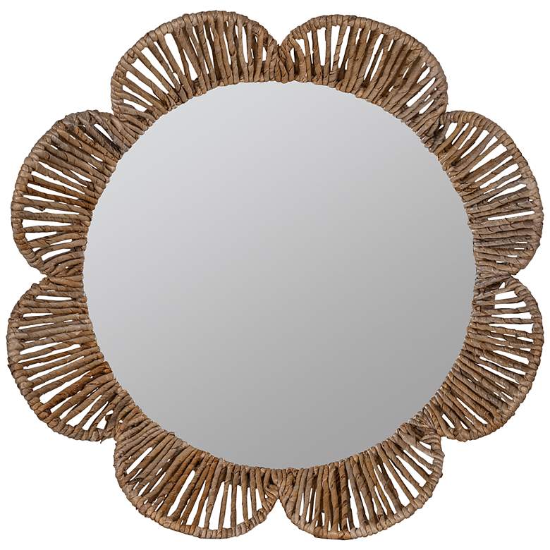 Image 2 Cooper Classics Nicholas Natural 34 inch Flower Wall Mirror