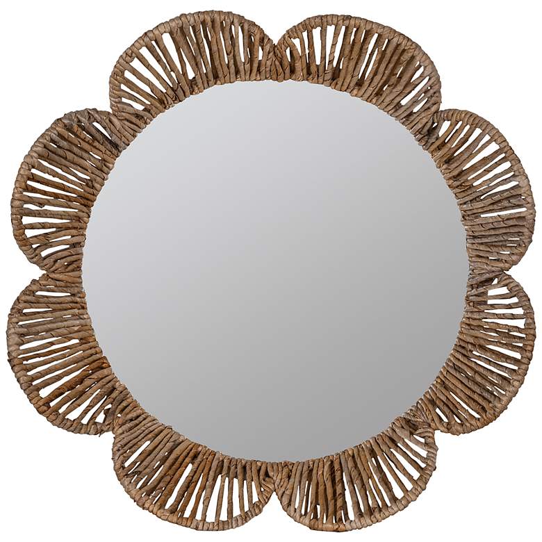 Image 2 Cooper Classics Nicholas Natural 34" Flower Wall Mirror