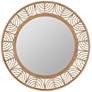 Cooper Classics Omari Natural Wood 36" Round Wall Mirror