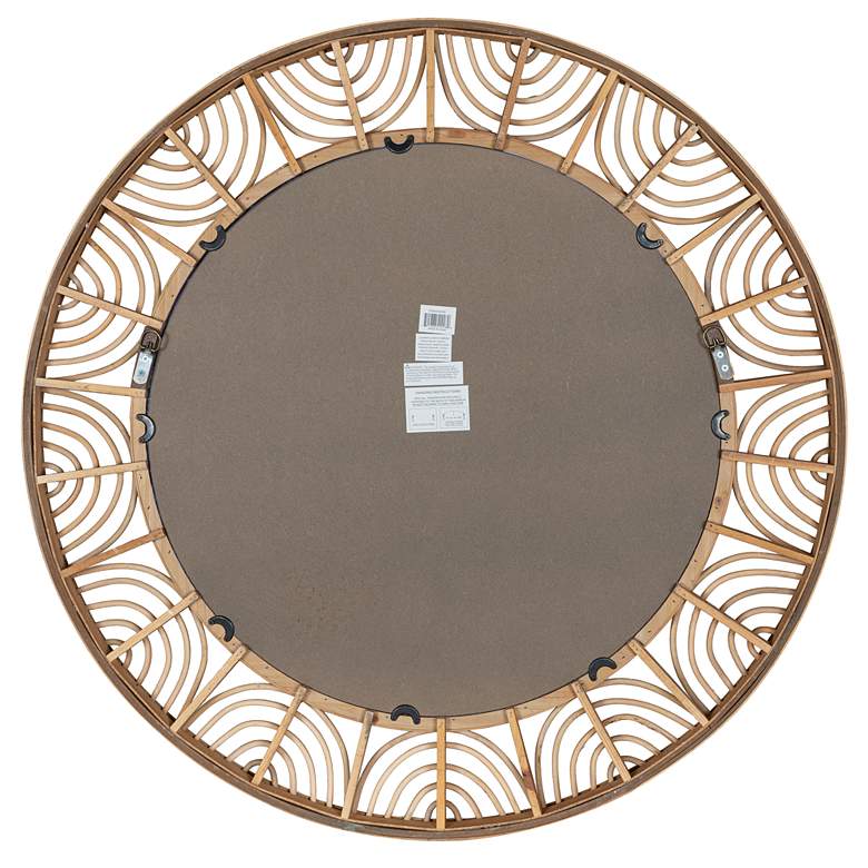 Image 5 Cooper Classics Omari Natural Wood 36" Round Wall Mirror more views