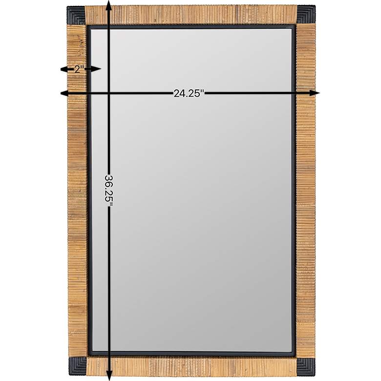 Image 2 Cooper Classics Parker Natural 24 inch x 36 inch Wall Mirror more views