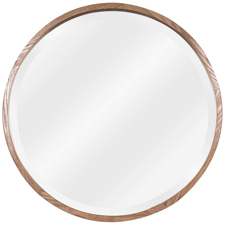 Image 2 Cooper Classics Parson Light Wooden 34" Round Wall Mirror