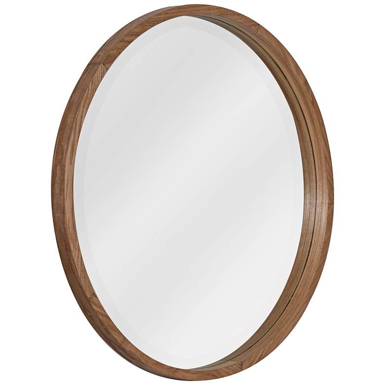 Image 4 Cooper Classics Parson Light Wooden 34" Round Wall Mirror more views