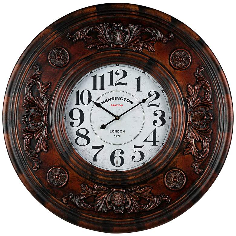 Image 1 Cooper Classics Paxton 31 1/2 inch Round Wall Clock
