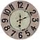 Cooper Classics Peterson 31 1/2" Round Rustic Wall Clock