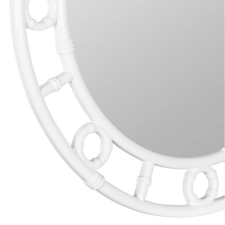 Image 3 Cooper Classics Reena Glossy White 34 1/4" Round Wall Mirror more views