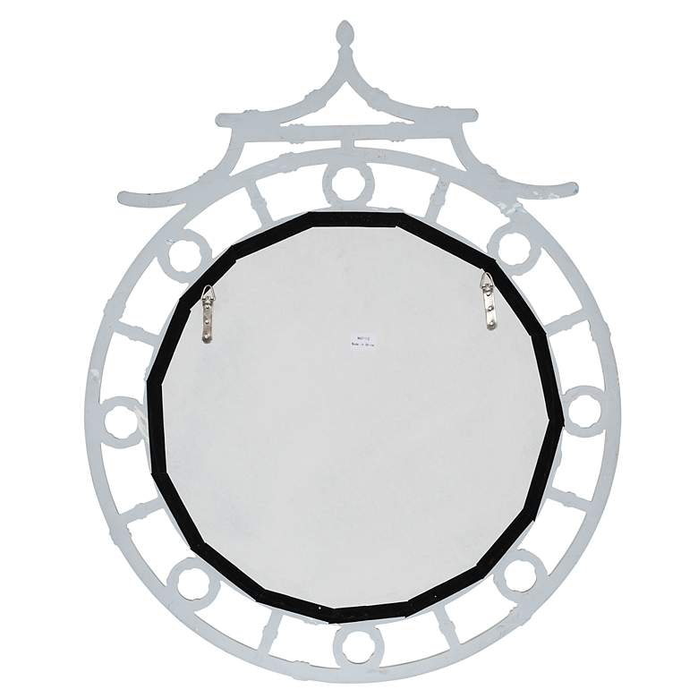 Image 7 Cooper Classics Reena Glossy White 34 1/4" Round Wall Mirror more views