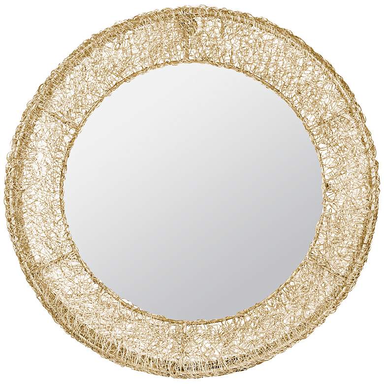 Image 1 Cooper Classics Richey Aged Gold 19 inch Round Wall Mirror