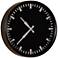 Cooper Classics Ryder Black 19 1/2" Round Wall Clock
