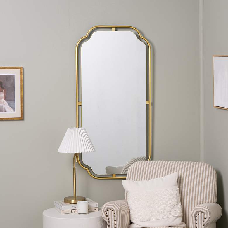 Image 4 Cooper Classics Sebastian Gold 24" x 48" Wall Mirror more views