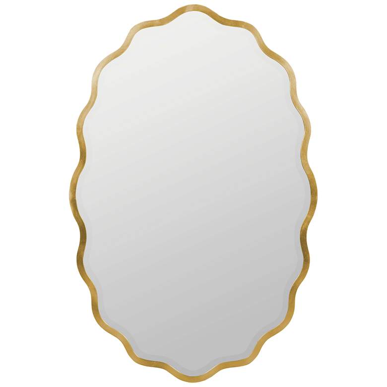 Image 1 Cooper Classics Serafina Gold 23" x 35" Oval Wall Mirror