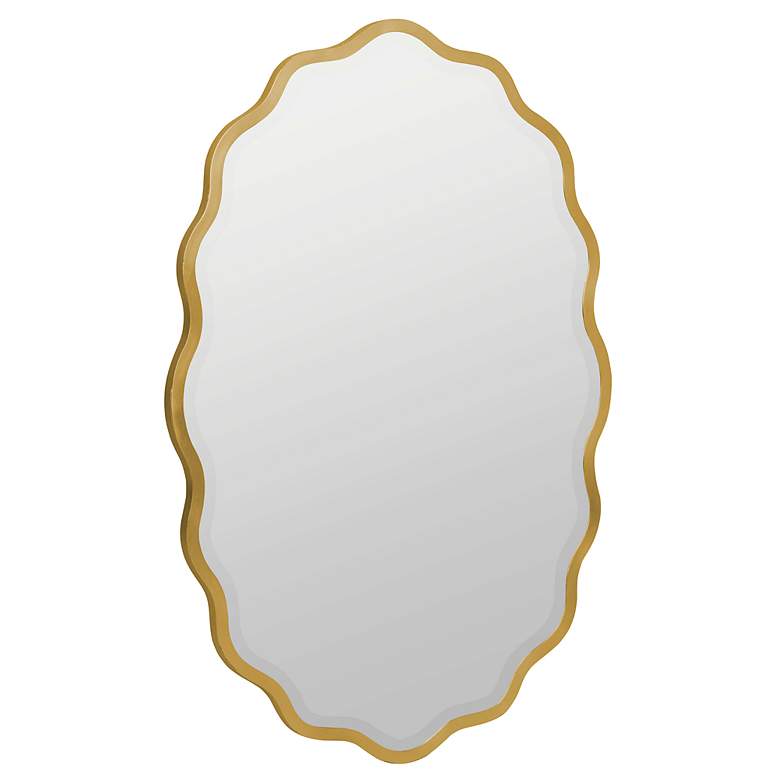 Image 2 Cooper Classics Serafina Gold 23" x 35" Oval Wall Mirror more views