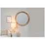 4_Cooper Classics Shelton Walnut 40" Round Wall Mirror more views