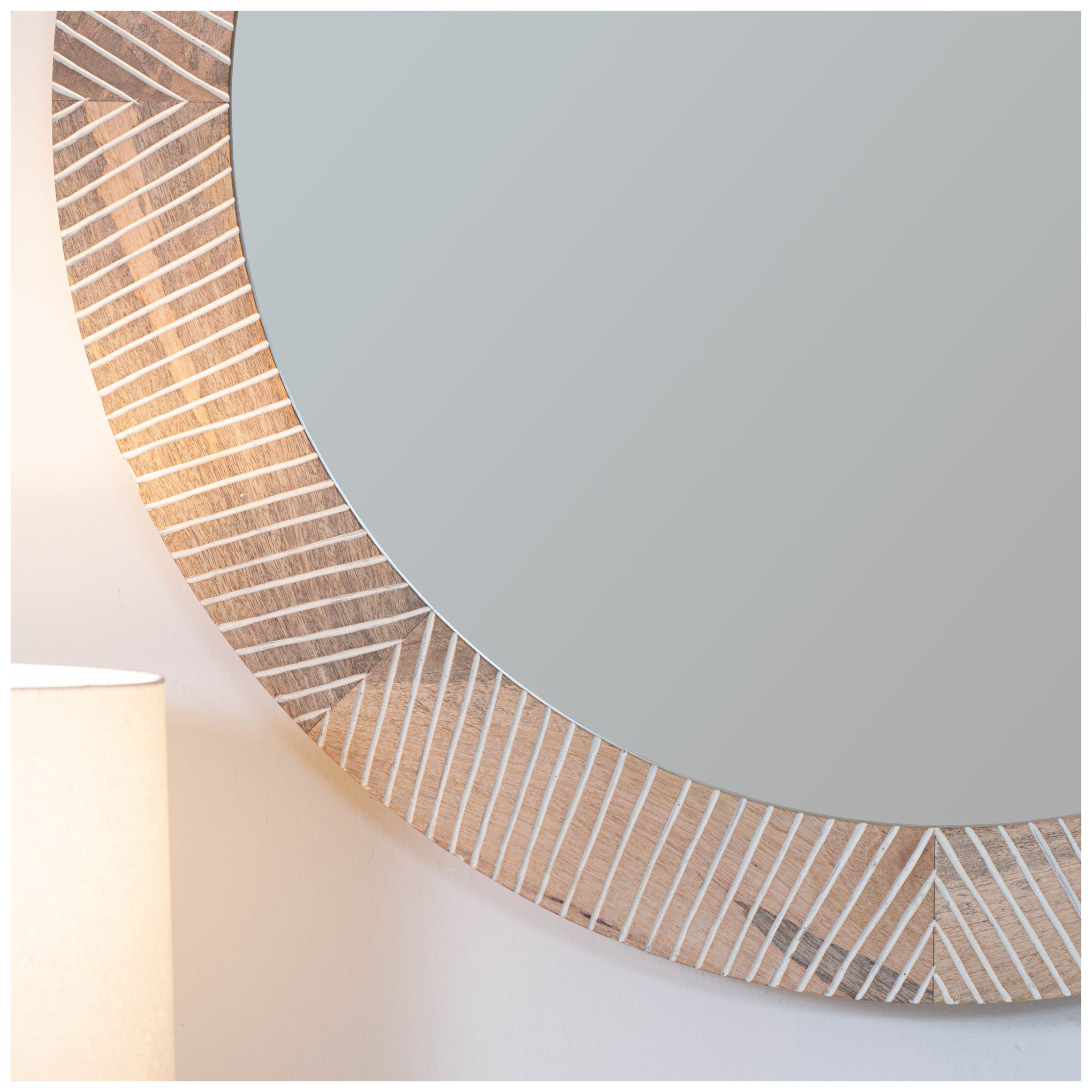 Cooper Classics Shelton Walnut 40" Round Wall Mirror